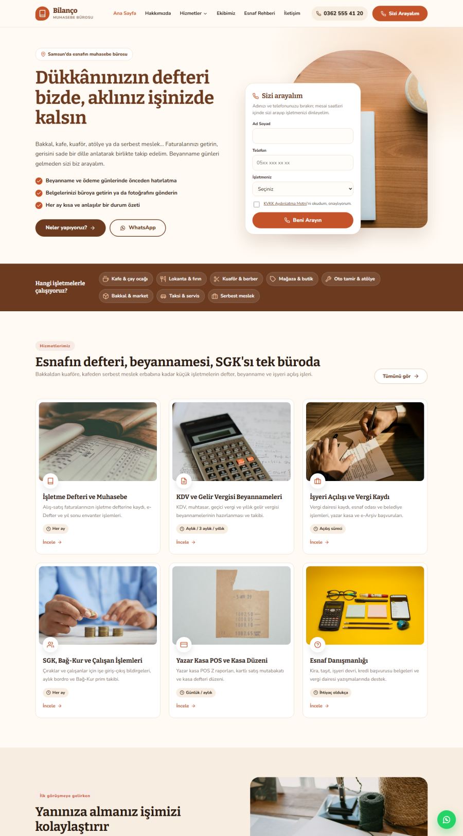 Bilanço – Esnaf Muhasebe Bürosu Web Sitesi – web sitesi tasarımı önizleme