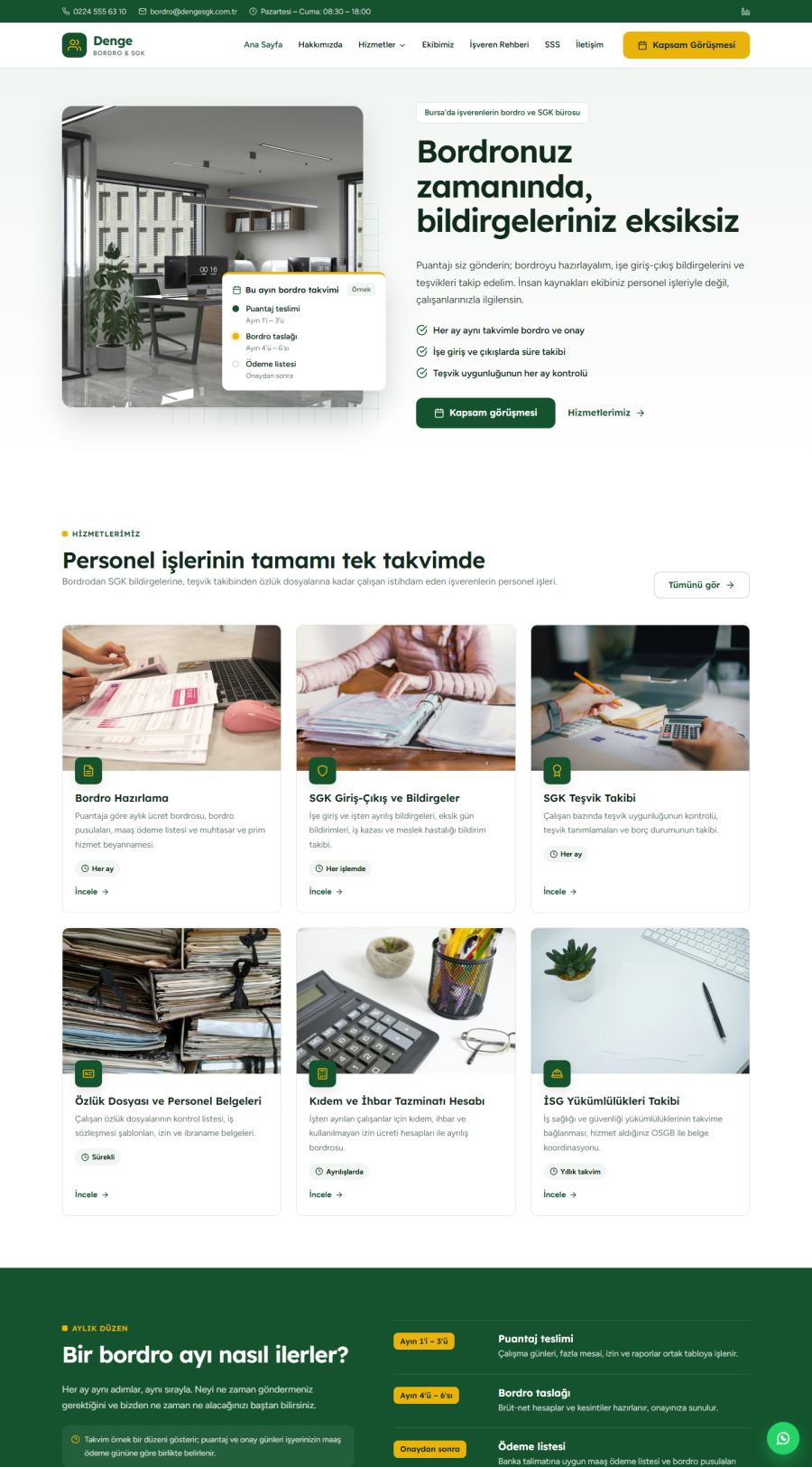 Denge – Bordro ve SGK Danışmanlık Web Sitesi – web sitesi tasarımı önizleme