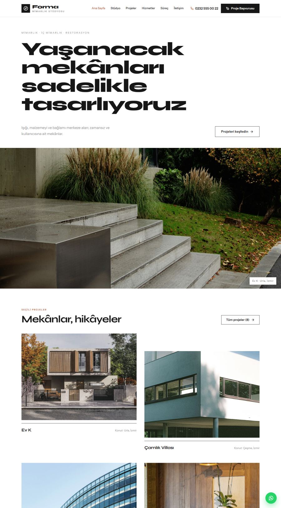 Forma – Mimarlık & İç Mimarlık Web Sitesi – web sitesi tasarımı önizleme