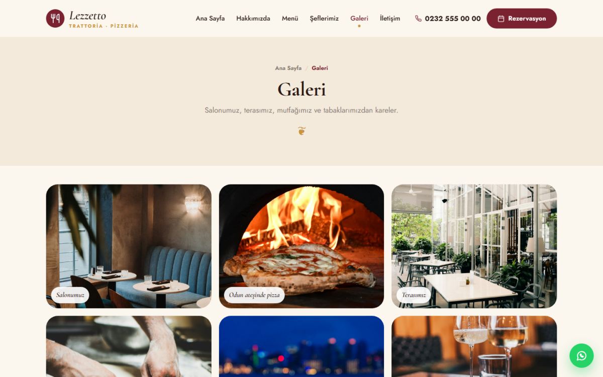Lezzetto – Restoran & Kafe Web Sitesi ekran görüntüsü 4