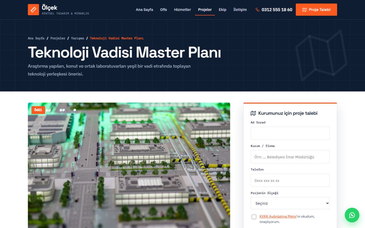Ölçek – Kentsel Tasarım ve Planlama Web Sitesi ekran görüntüsü 3