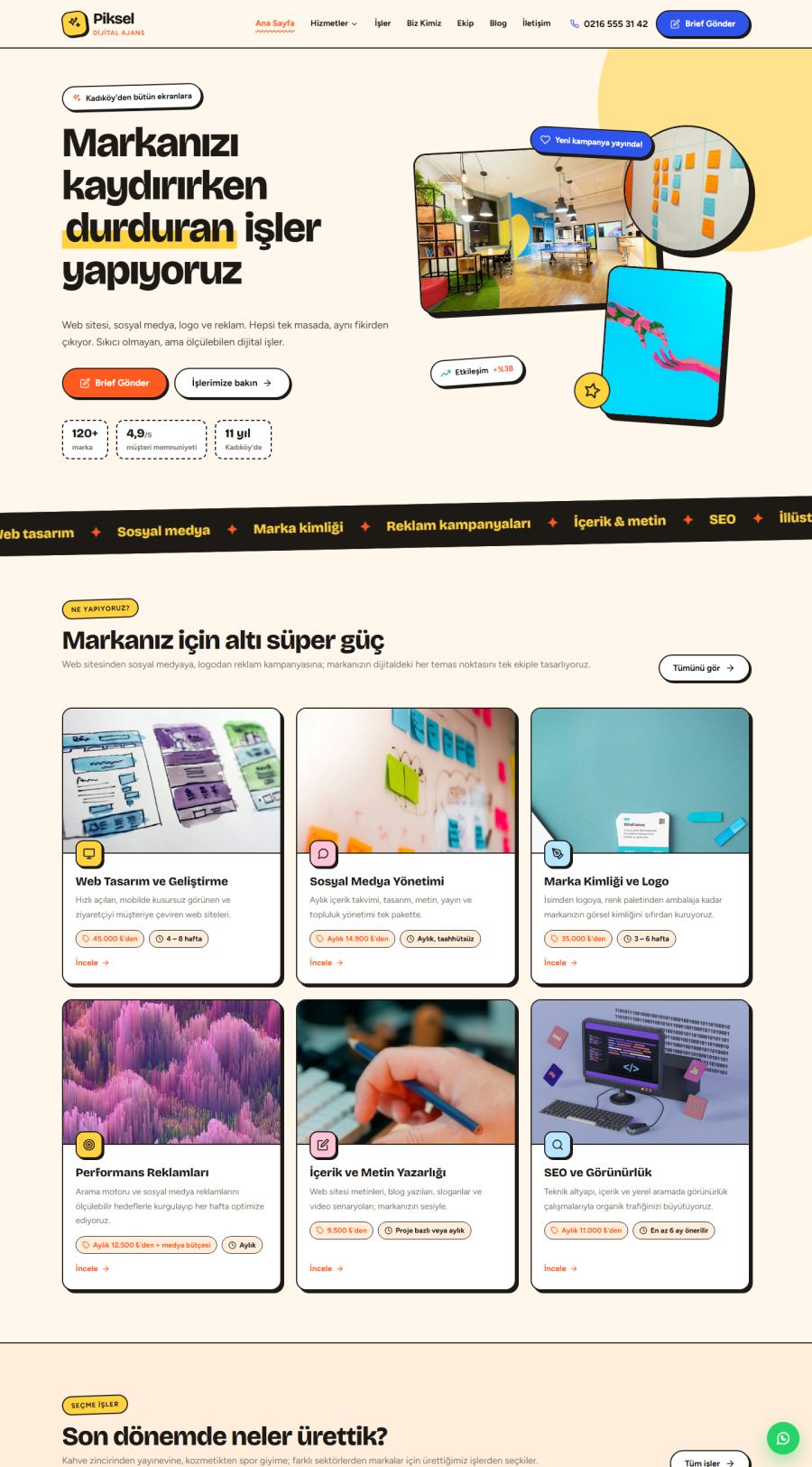 Piksel – Dijital Ajans Web Sitesi – web sitesi tasarımı önizleme