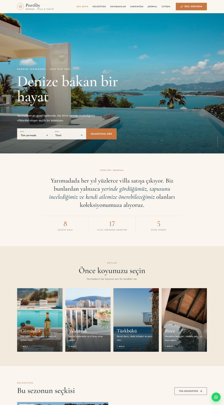 Portföy – Lüks Villa ve Yazlık Emlak Web Sitesi – web sitesi tasarımı önizleme