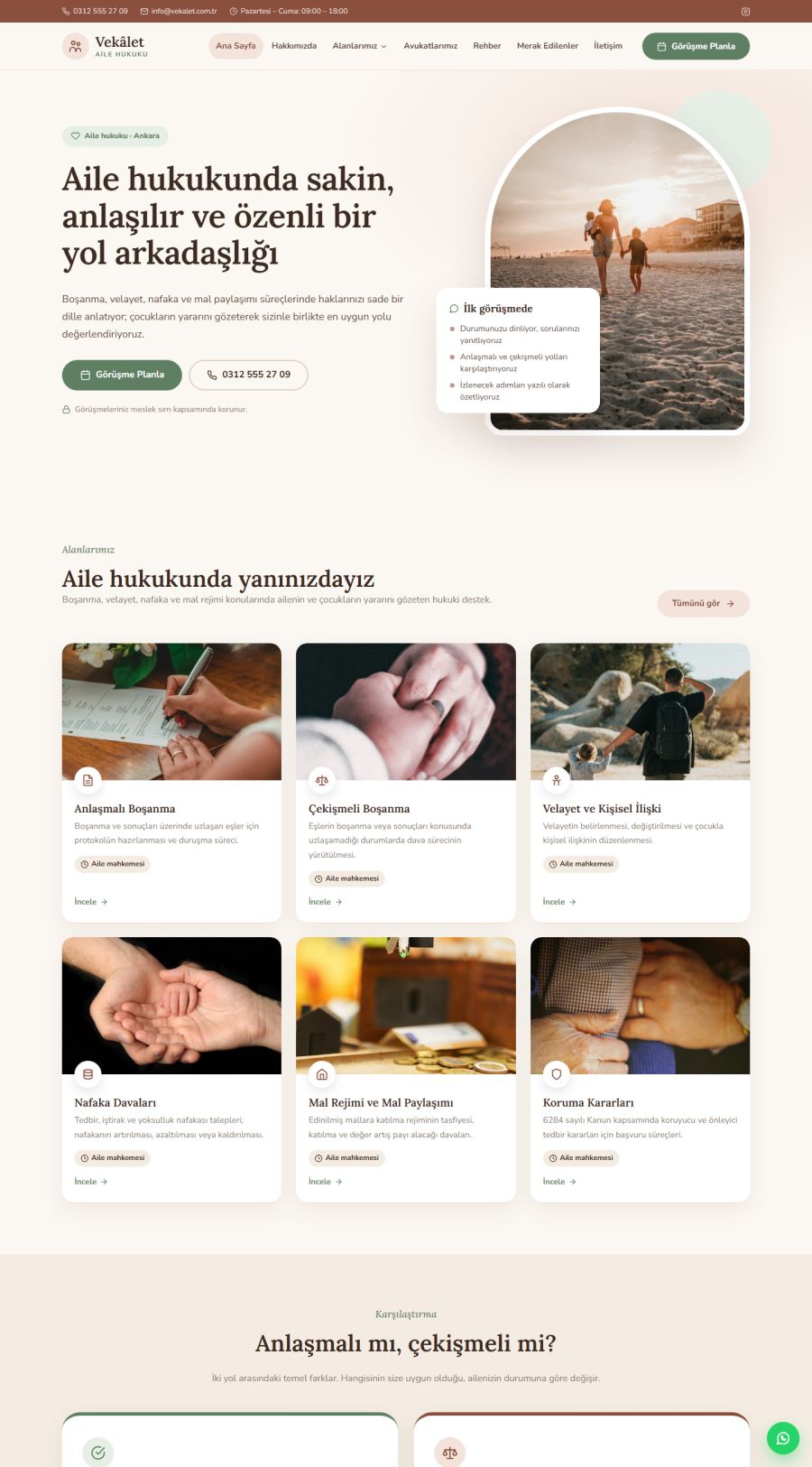 Vekâlet – Boşanma ve Aile Hukuku Avukatı Web Sitesi – web sitesi tasarımı önizleme