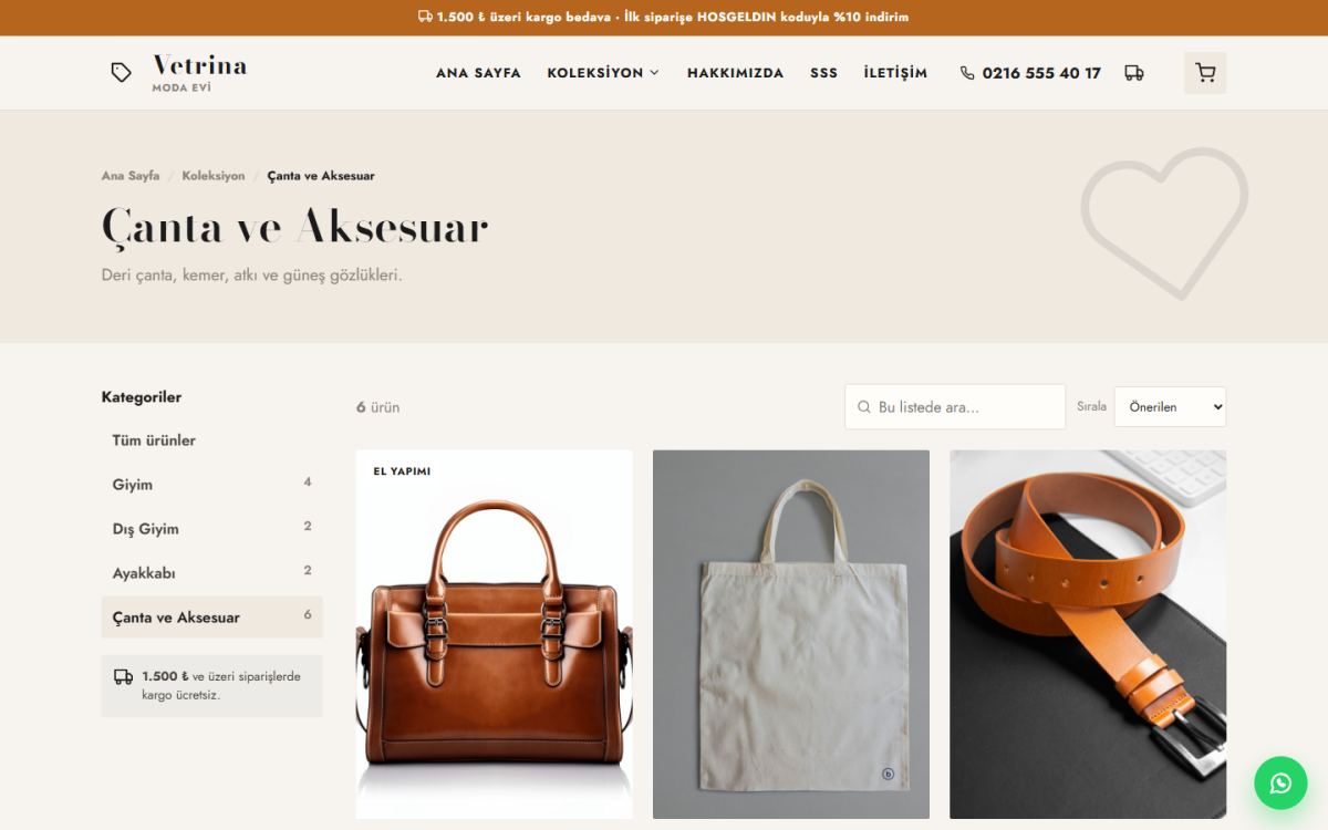 Vetrina – Moda ve Giyim E-Ticaret Sitesi ekran görüntüsü 5